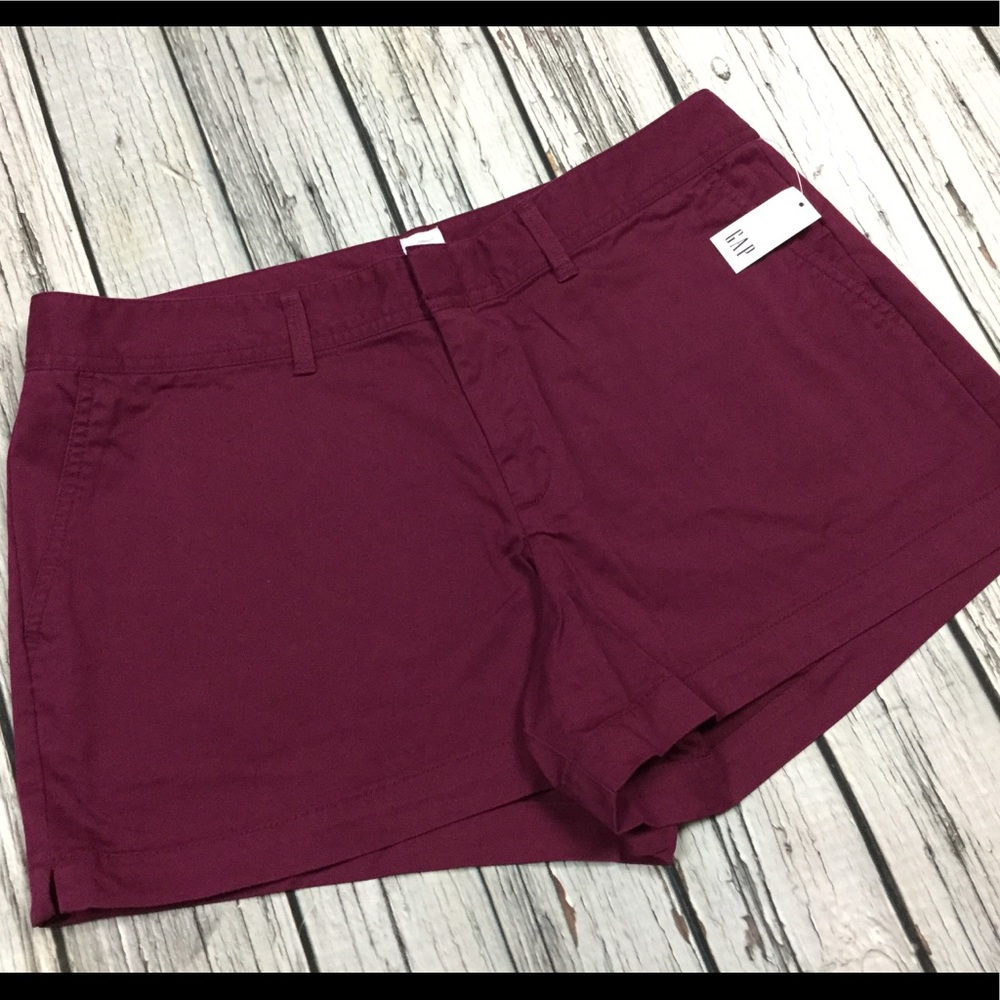 Gap Women 16 or 20 Shorts Wine Burgundy Shorts - Picture 2 of 4
